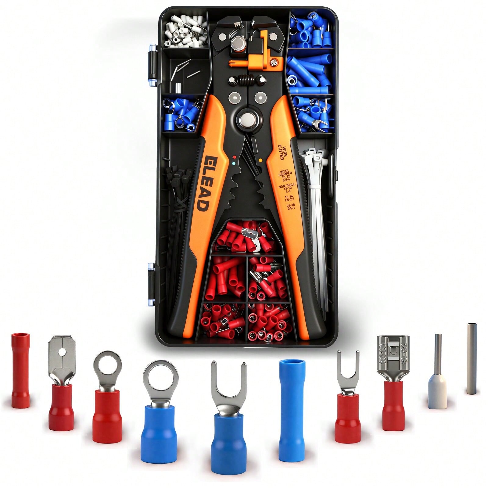 Wire Stripper Cutter - ELEAD 321pcs Wire Connector Kit, Heavy