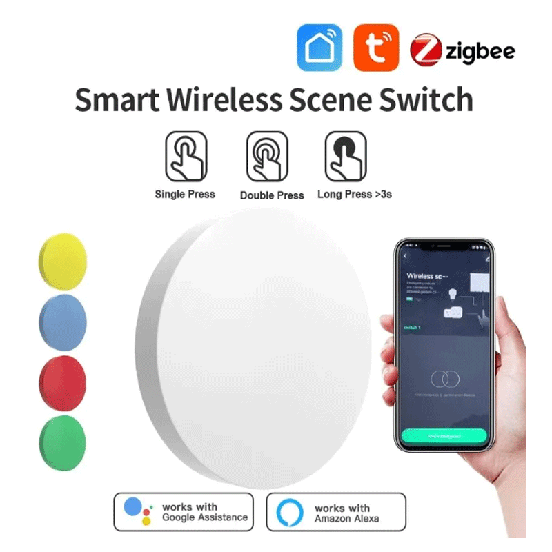 Tuya ZigBee Smart Wireless But - Diy Electronics Button ulasan dan harga