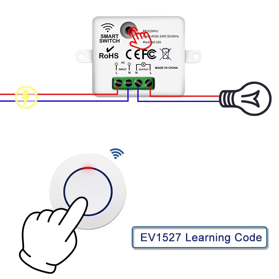 RF 433MHz Wireless Remote Cont - Diy Electronics Button ulasan dan harga