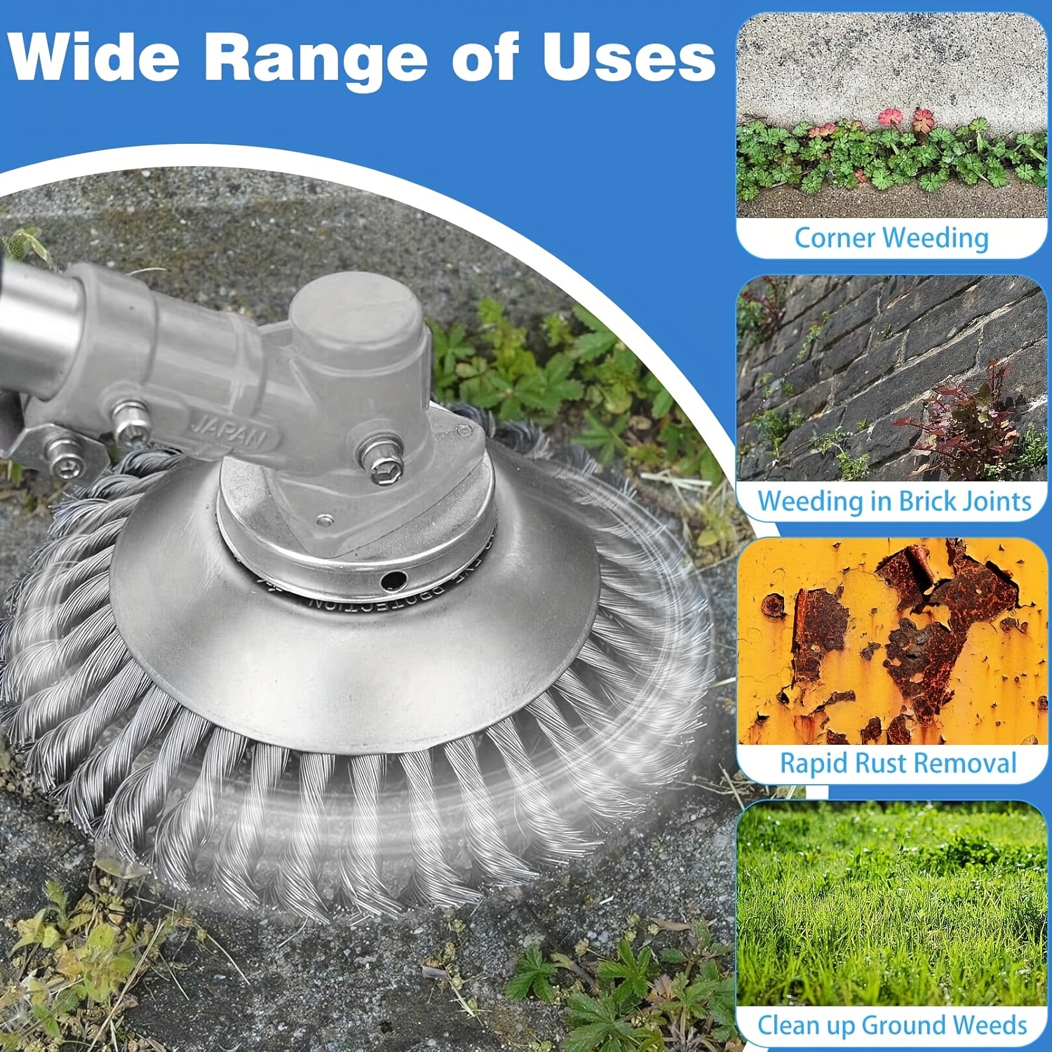 Steel Wire Wheel Garden Weed B - Wire Stripper Cutter ulasan dan harga