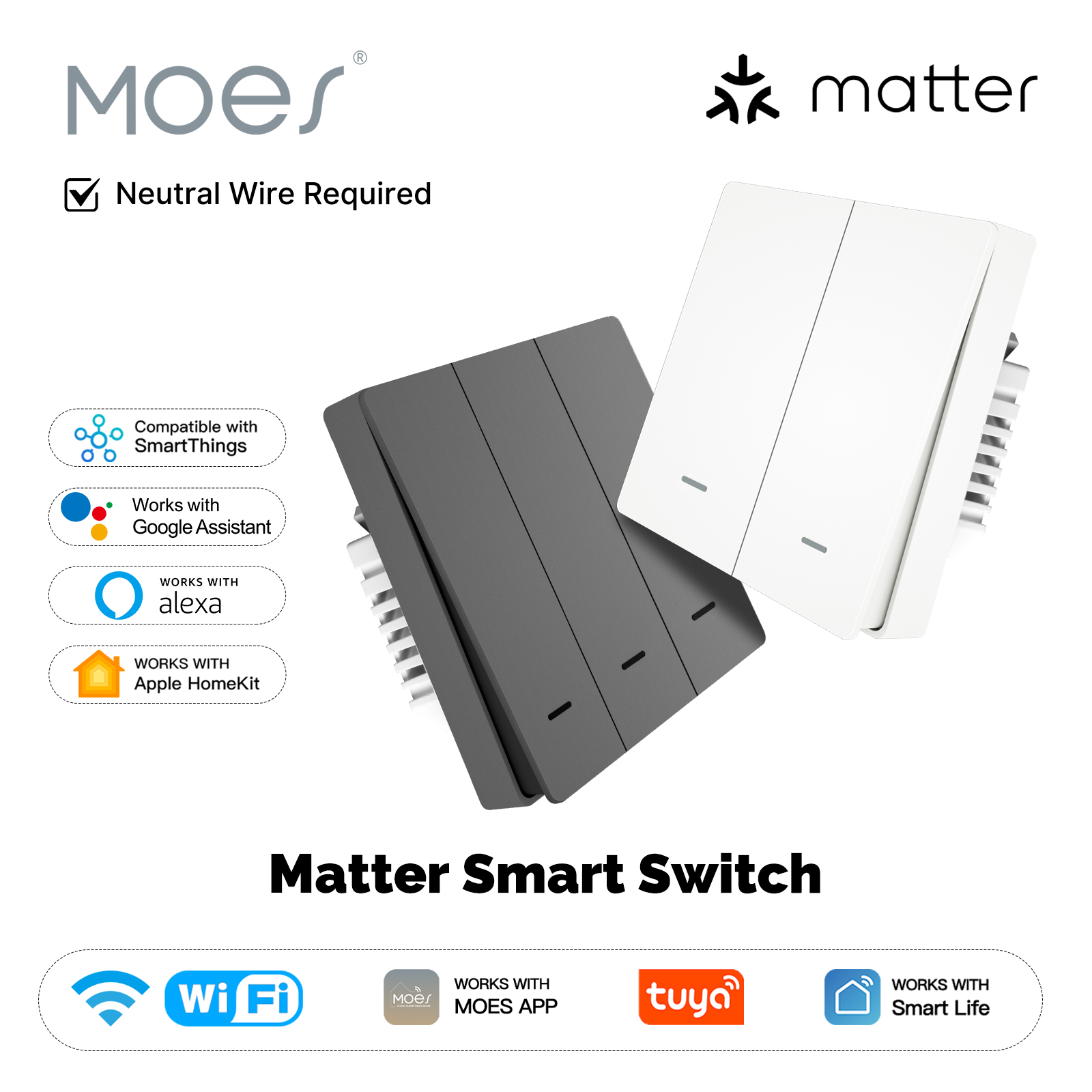 MOES Matter Tuya WiFi Smart Li - Diy Electronics Button ulasan dan harga