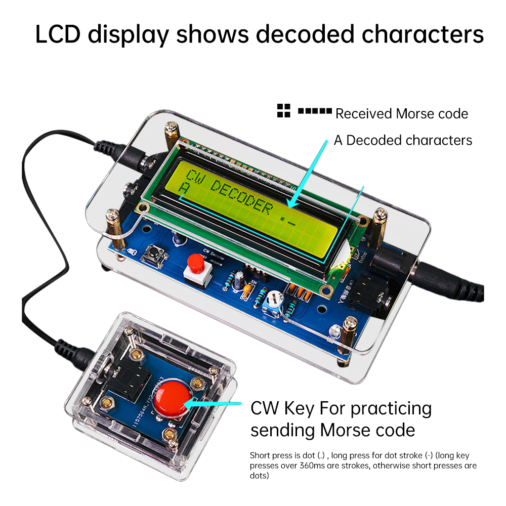 DC9V CW Morse Code Decoder Bul - Diy Electronics Workbench ulasan dan harga
