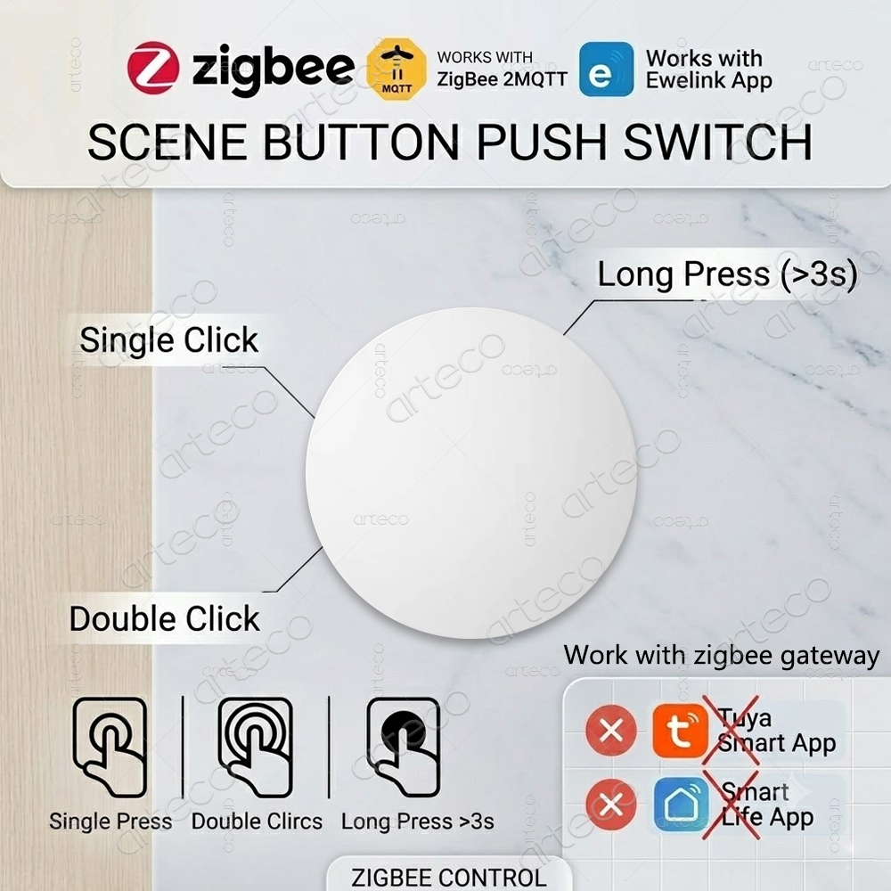Zigbee Button Scene Switch Wir - Diy Electronics Button ulasan dan harga