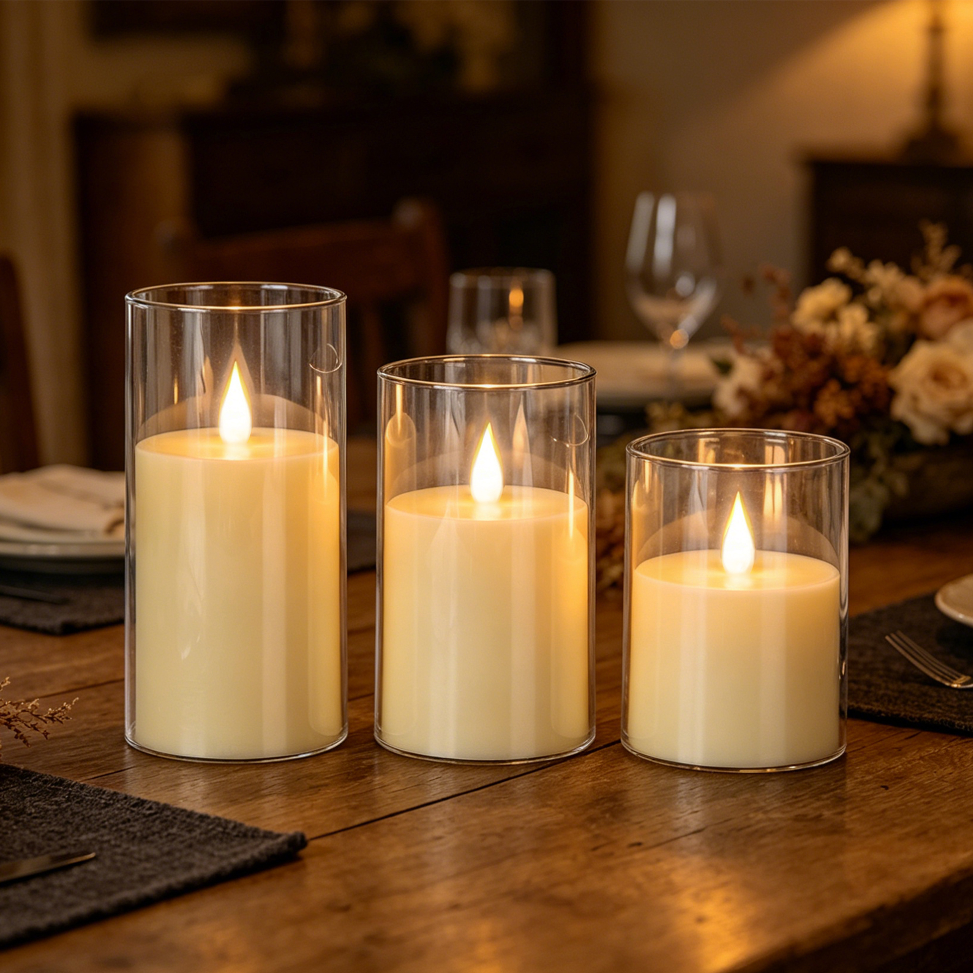 3-Piece LED Flame-Free Candle  - Diy Electronics Button ulasan dan harga